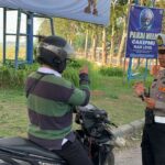 Operasi Patuh Rinjani 2025, Polres Lombok Barat Tindak Pelanggar Lalu Lintas di Bundaran Penas