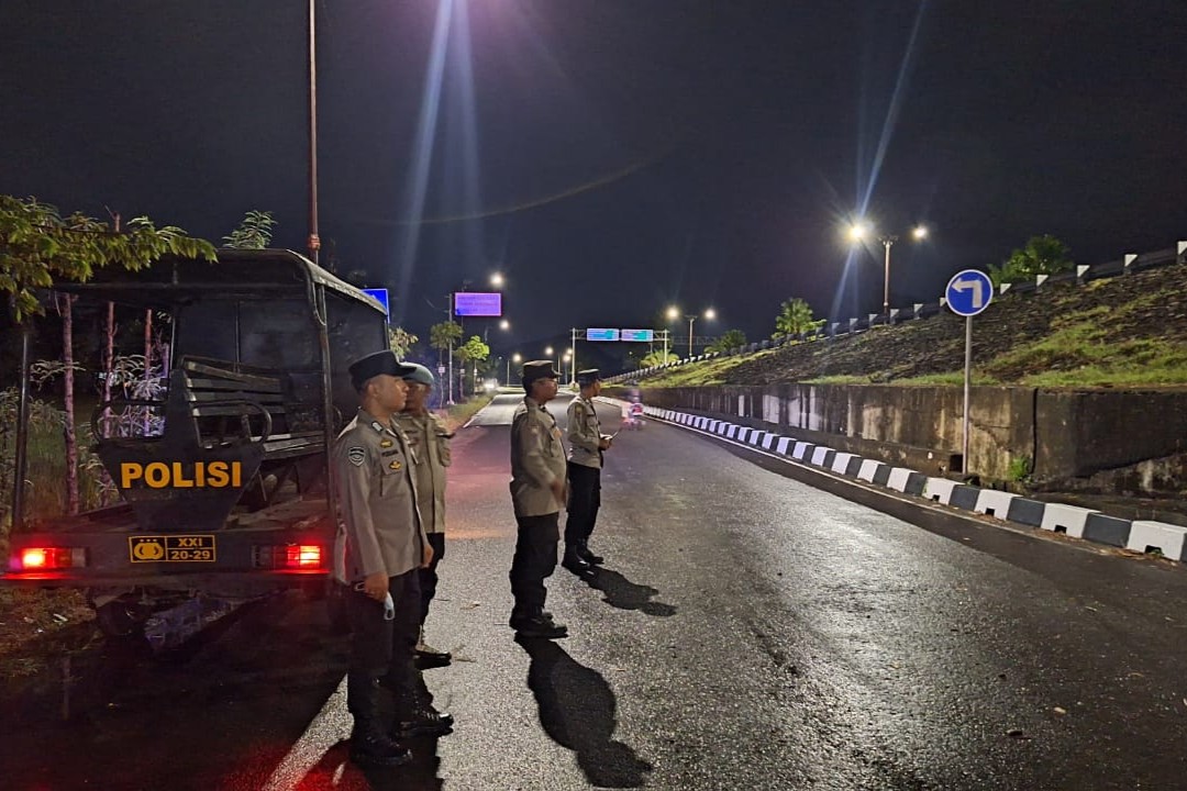 Polsek Gerung Intensifkan Patroli Malam di Jalur Bypass BIL Lombok Barat
