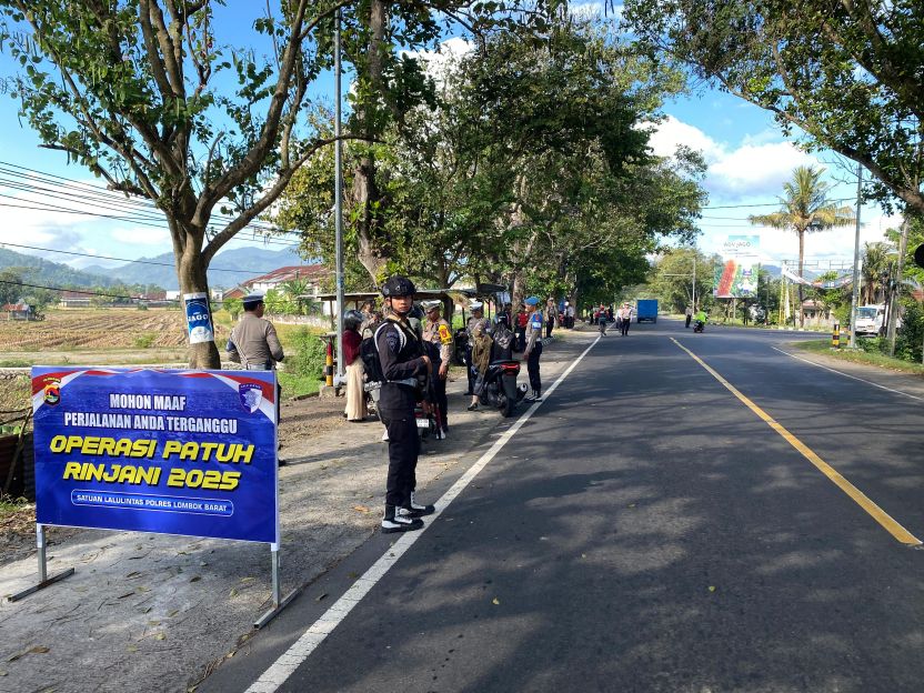 Kamseltibcar Lantas Diperkuat, Polres Lombok Barat Gelar Operasi di Kecamatan Gerung